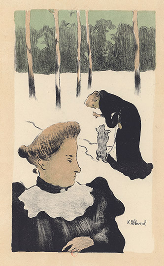 Ker-Xavier Roussel, L’éducation du chien, 1893. Lithographie en couleurs. BnF, Estampes et photographie.