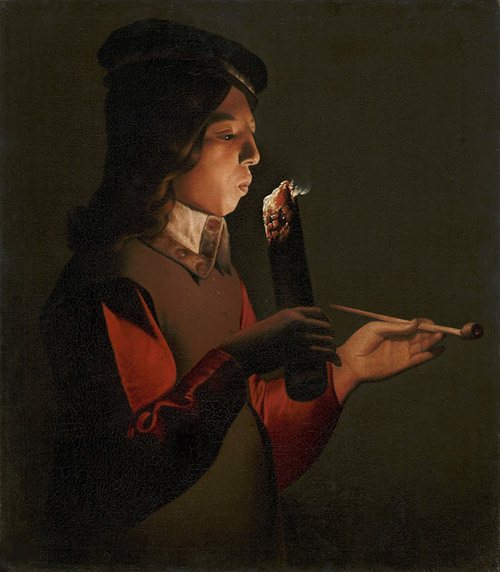 Georges de La Tour, Le Souffleur à la pipe, 1646, huile sur toile, 70,8 x 61,5 cm, Tokyo Fuji Art Museum. ©Tokyo Fuji Art Museum Image Archives/DNPartcom.