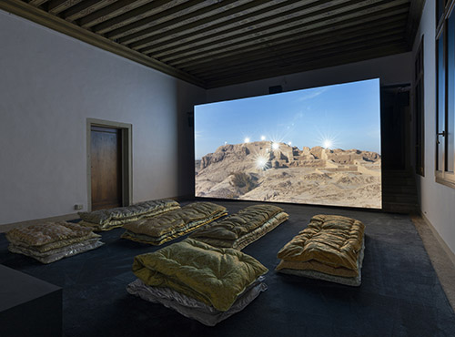 Saodat Ismailova, Melted into the Sun, 40’ film part of Nebula exhibition, Venice Biennale of Arts, 2024. Photo: Lorenzo Palmieri @saodatismailova.