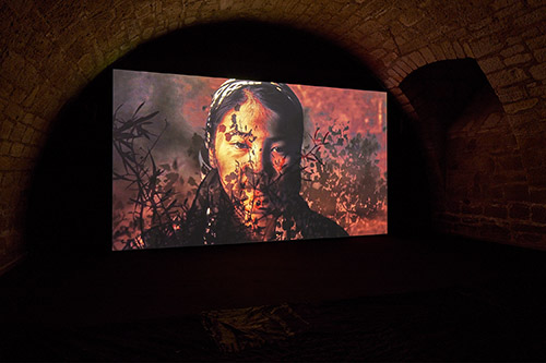 Saodat Ismailova, Bibi Seshanbe, 2022, installation view, Fridericianum Kassel, June 2022, Photo: Nicolas Wefers. @saodatismailova.