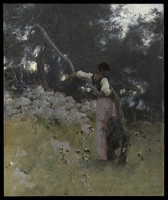 John Singer Sargent (1856-1925), Dans les oliviers à Capri, 1878. Huile sur toile, 77.5 x 63.5 cm. Collection particulière. © The Metropolitan Museum of Art, dist. GrandPalaisRmn / image Art Resource.