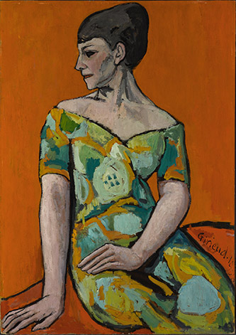 Pierre Girieud (1876-1948), Portrait de lâartiste peintre Ămilie Charmy, 1908. Huile sur carton, 101,5 x 72 cm. Munich, StĂ€dtische Galerie im Lenbachhaus, prĂȘt permanent de la Fondation Gabriele. MĂŒnter et Johannes Eichner, AK 61. Photo © StĂ€dtische Galerie im Lenbachhaus und Kunstbau MuÌnchen, Dauerleihgabe der Gabriele MĂŒnter- und Johannes Eichner-Stiftung, MĂŒnchen.