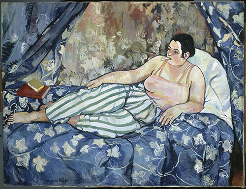 Suzanne Valadon (1865-1938), La Chambre bleue, 1923. Huile sur toile, 90 x 116 cm. Paris, Centre Pompidou, musĂ©e national dâArt moderne / Centre de crĂ©ation industrielle, dĂ©posĂ© au musĂ©e des Beaux-Arts de Limoges. Photo © Centre Pompidou, MNAMCCI, Dist. GrandPalaisRmn / Jacqueline Hyde.
