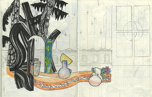 Florentine et Alexandre Lamarche-Ovize, Notes, 2025, extrait de carnet ©Lamarche-Ovize, ADAGP, Paris, 2025.