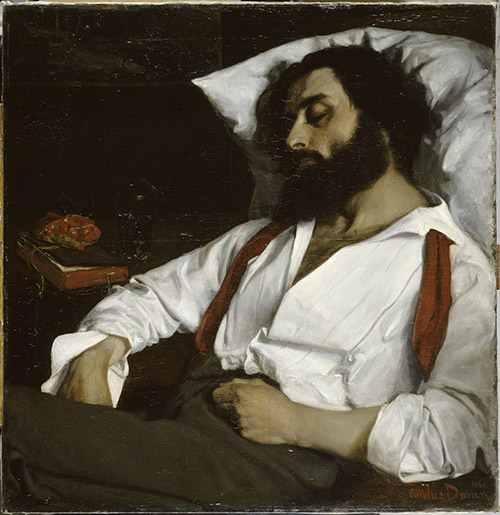 Charles-Émile-Auguste Carolus-Duran (1838-1917), L’homme endormi, 1861, Huile sur toile, 87 x 85 cm. Lille, Palais des Beaux-Arts © GrandPalaisRmn (PBA, Lille) / Philipp Bernard.