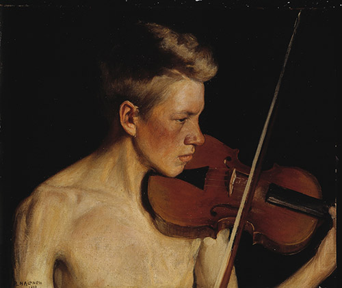 Pekka Halonen, Le Violoniste, 1900. Huile sur toile, 43 × 50 cm. Helsinki, Ateneum Art Museum. © Finnish National Gallery / Aleks Talve.