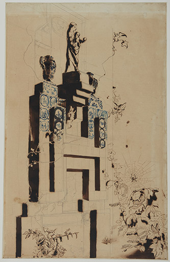 Victor Hugo, dessinateur, Cheminée de la salle à manger de Hauteville House. Vers 1857, 3e quart du 19e siècle. Maison de Victor Hugo - Hauteville House. CC0 Paris Mus√©es / Maisons de Victor Hugo Paris-Guernesey.