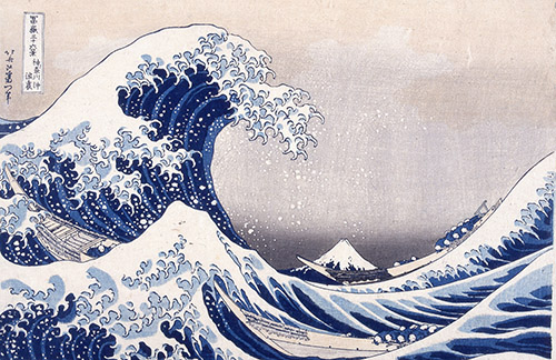 Hokusai Katsushika (1760-1849). Sous la vague au large de Kanagawa - © GrandPalaisRmn (MNAAG, Paris) / Harry Bréjat.