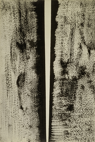 Barnett Newman, Untitled (La Brèche), 1946. Papiers de couleur découpés et collés sur papier, 66 x 81,5 cm. Donation Sonia Delaunay et Charles Delaunay, 1964. Centre Pompidou, Paris. Ph © Centre Pompidou, MNAM-CCI/Jacques Faujour/Dist. GrandPalaisRmn.