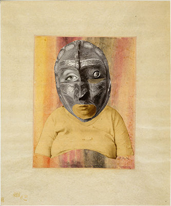 Hannah Höch, Mutter (Mère), 1930. Aquarelle et illustrations de magazines découpées et collées sur papier, 25,6 x 20 cm. Achat, 1967. Centre Pompidou, Paris. ©Adagp, Paris, 2025. Ph © Centre Pompidou, MNAM-CCI/Bertrand Prévost/Dist. GrandPalaisRmn.