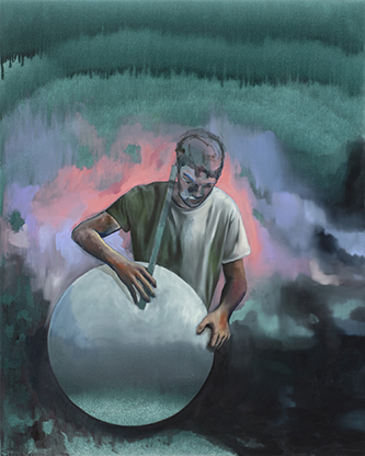 Romain Bernini, Autopsy, 2025, huile sur toile, 150 x 120 cm. Crédit : Romain Bernini © Adagp, Paris, 2025.