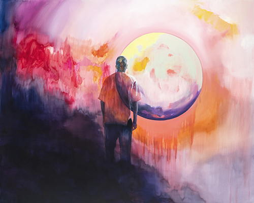 Romain Bernini, Song to the Siren, 2025, huile sur toile, 200 x 250 cm. Crédit : Romain Bernini © Adagp, Paris, 2025.