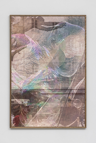 Chloé Quenum, Booker, 2024. Collage numérique, impression jet d’encre sur papier mat, 120 x 80 cm. © ADAGP, Paris, 2026.