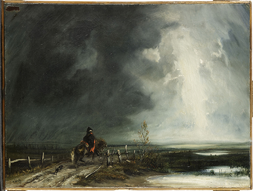 Paul HUET (1803-1869), Le Cavalier, ou : Le Retour du grognard 1821, Beauvais, MUDO, MusĂ©e de lâOise. Photo © GrandPalaisRmn (musĂ©e dĂ©partemenatal de lâOise) / Thierry Ollivier.