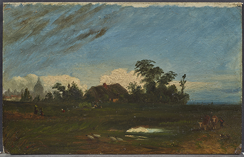 Paul HUET (1803-1869), Une mare prÚs de la GlaciÚre, au crépuscule, 1821, © Département des Hauts-de-Seine / Chùteau de Sceaux, musée départemental Photo © Thomas Hennocque.