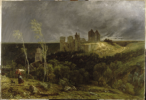 Paul HUET (1803-1869), Ruines du chùteau de Pierrefonds 1867, CompiÚgne, Chùteau. Photo © GrandPalaisRmn (Domaine de CompiÚgne) / image GrandPalaisRmn.
