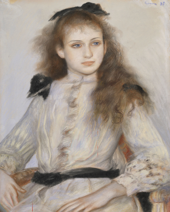 Auguste Renoir (1841-1919), Madeleine Adam, 1887. Pastel et graphite sur papier, avec cadre 60 x 48 cm. Collection de Diane B. Wilsey. Photo : Collection Diane B. Wilsey.