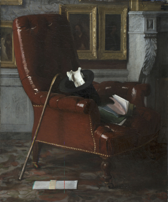 Jean-François Gigoux, Un coin de salon chez le peintre, 1852. Huile sur toile, 63,5 x 52 cm.. Paris, Petit Palais, musée des Beaux-Arts de la Ville de Paris. CCØ Paris Musées / Petit Palais.