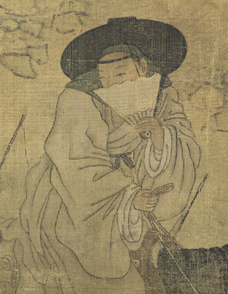 Kim Hong-do (1745-1814 ?), Scène de genre (détail) Époque Joseon (1392-1910), 18e  siècle. Paravent à huit panneaux, Paris, musée Guimet, don Mme Louis Marin (1962).