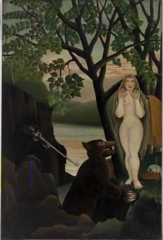 Henri Rousseau (1844-1910), Mauvaise surprise, 1899-1901. Huile sur toile, 194 x 6 x 129,9 cm. Philadelphie, The Barnes Foundation. Photo © 2026 The Barnes Foundation.