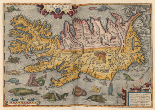 Abraham Ortelius, « Islandia » dans Theatrum orbis terrarum, 1595. BnF, Réserve des livres rares.