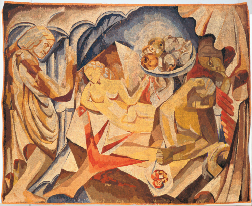 Adya van Rees-Dutilh, Dieu avertit, 1929, broderie en laine, 190 x 234 cm. Textiel Museum, Tilburg, Pays-Bas © DR © Adagp, Paris, 2026.