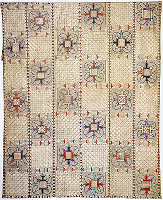 Pagne peint et calligraphié, N° inventaire 70.2014.18.2, Première moitié du 20e siècle. Coton importé, 318 x 212 cm, Ashanti. © musée du quai Branly - Jacques Chirac, photo Claude Germain.