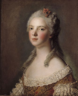 Attribué à Jean-Marc Nattier, Portrait de Marie-Adélaïde de France, fille de Louis XV, dite Madame Adélaïde, vers 1750, Paris, musée Cognacq-Jay. CCØ Paris Musées.
