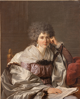 Jean-Charles Nicaise Perrin, Portait de Madame Perrin, 1791. © musée des arts et de l’archéologie de Valenciennes – Photo Thomas Douvry.