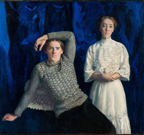 KĂĄroly Ferenczy, Double portrait (NoĂ©mi et Beni Ferenczy),1908. Huile sur toile, 142 x 155 cm. MusĂ©e des Beaux-Arts de Budapest â Galerie nationale hongroise. © Galerie nationale hongroise - MusĂ©e des Beaux-Arts, Budapest, 2026.