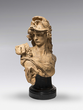 Auguste Rodin. Bellone, 1879. Terre cuite retravaillée au plâtre, patinée couleur terre cuite. Paris, musée Rodin. © agence photographique du musée Rodin - Jérome Manoukian.