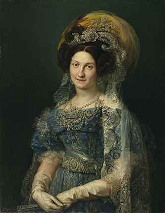 Marie-Christine de Bourbon, reine d’Espagne, de Vicente Lopez Portaña (1772-1850), 1830. Huile sur toile. © Museo Nacional del Prado, Dist. GrandPalaisRmn / image du Prado.