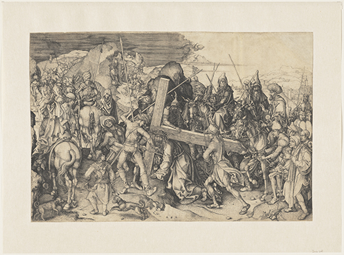 https://francefineart.com_Martin Schongauer, Le Grand Portement de Croix. Vers 1470-1475 (et avant 1478). Gravure au burin. H. 28,5; L. 42,7 cm. Paris, musée du Louvre, département des Arts graphiques, collection Edmond de Rothschild © GrandPalaisRmn (musée du Louvre) / Gabriel De Carvalho.