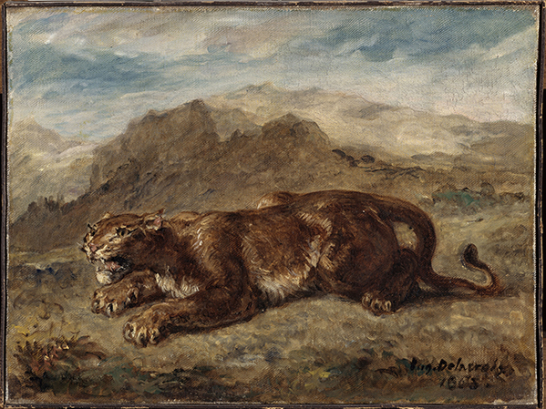 https://francefineart.com/  Eugène Delacroix, Lionne prête à s’élancer. © GrandPalaisRmn (musée du Louvre) / Hervé Lewandowski.