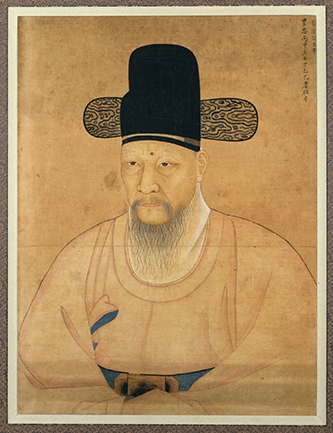 https://francefineart.com/  Yi Han-chol (1808-?), Portrait du dignitaire de haut rang Cho Man-yong (1776-1846). Corée, époque du Joseon (1392-1910), 1845. Couleurs sur papier. Paris, musée Guimet. © Musée Guimet, Paris, Dist. GrandPalaisRmn / Jean-Yves et Nicolas Dubois.