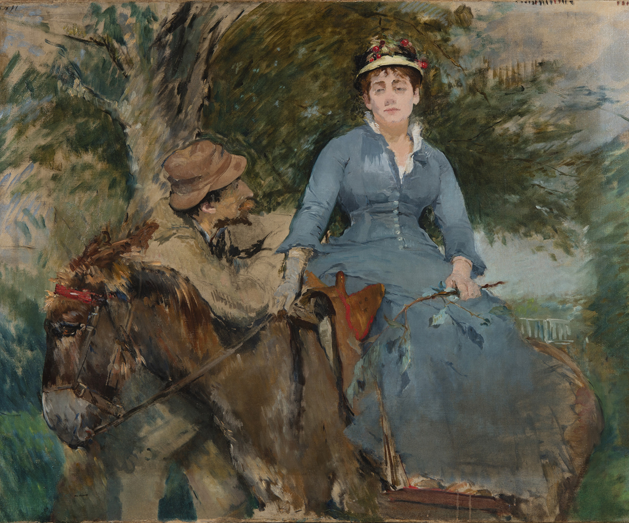 Eva Gonzalès, La promenade à âne (Henri et Jeanne), v. 1880-1882. Courtesy of Bristol Museums & Archives / Photo David Emeney.