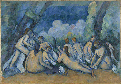 https://francefineart.com/  Paul Cezanne, Les Grandes Baigneuses, Vers 1894 – 1905. Huile sur toile, 127.2 x 196.1 cm. The National Gallery, Londres. © photo The National Gallery, London.