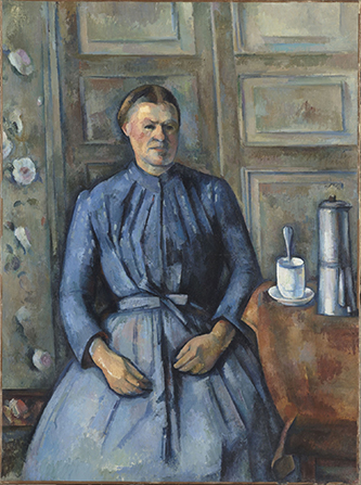 https://francefineart.com/  Paul Cezanne, La Femme à la cafetière, Vers 1895. Huile sur toile, 130 x 97 cm. Musée d’Orsay, Paris. © photo GrandPalaisRmn (musée d’Orsay) / Hervé Lewandowski.