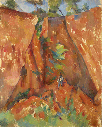 https://francefineart.com/  Paul Cezanne, Dans la carrière de Bibémus Vers 1900 – 1904. Huile sur toile, 79 x 63.5 cm. Collection particulière. © photo Private Collection courtesy of Nevill Keating Pictures Limited.