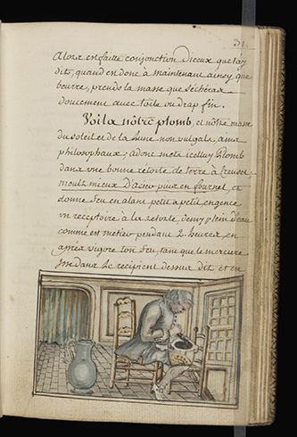 https://francefineart.com/  Treatise, Nicolas Flamel (pseudépigraphie), 1680. Manuscrit. Mellon MS 100, p. 31. New Haven, Beinecke Rare Book and Manuscript Library - Yale Library. © Yale University Library.
