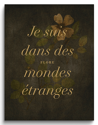 Couverture - FLORE, Je suis dans des mondes étranges aux éditions Maison CF. © FLORE.
