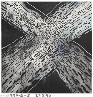 Yu Youhan 余友涵, 1990.3.3 1990.3.3, 1990. Acrylic on canvas, 89x90cm. © Yu Youhan, Courtesy galerie Shanghart.